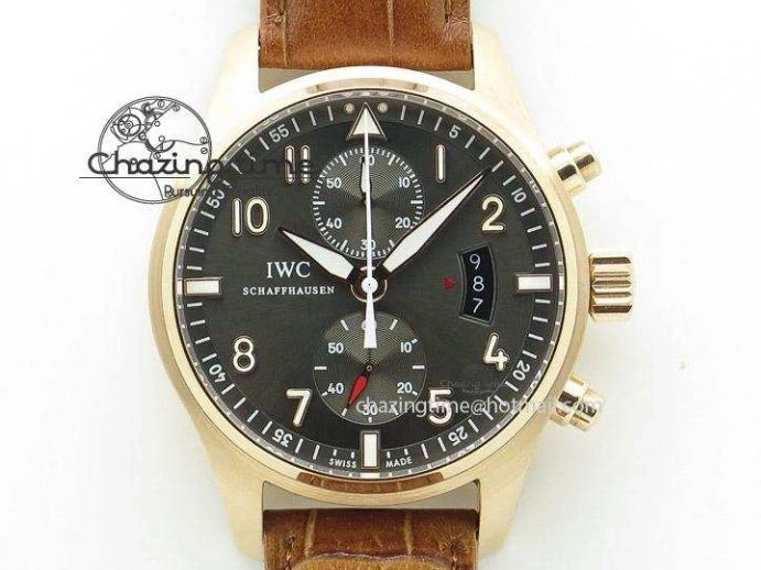 MIROTIME 0306 GoodFit Big Pilot Real PR IW500912 ZF Best Edition Black Dial On Black Leather Strap A 7287